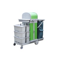 施達 趟門儲物箱+捲簾頂蓋清潔清潔服務車/平拖 配三桶 施達 趟門儲物箱+捲簾頂蓋清潔清潔服務車/平拖 配三桶